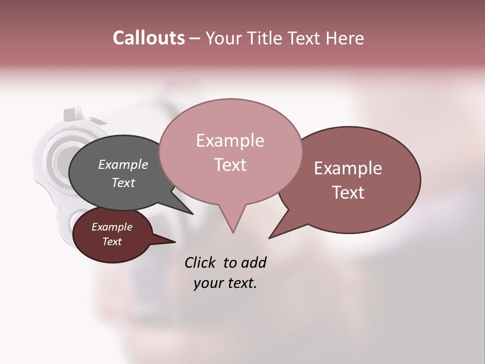 Alertness Gun Pistol PowerPoint Template