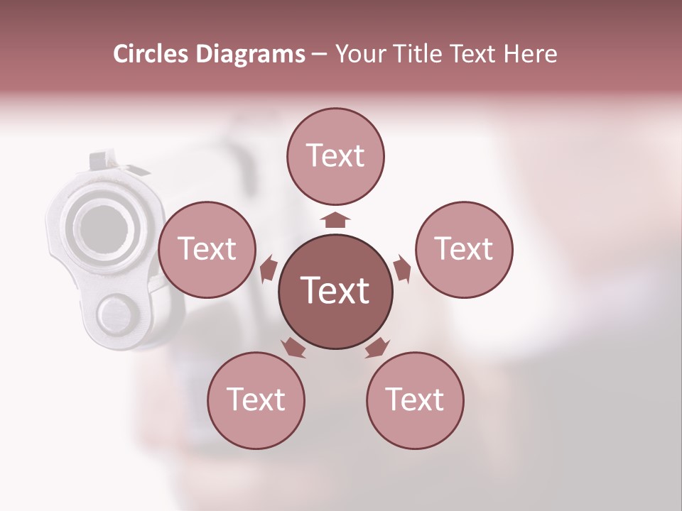 Alertness Gun Pistol PowerPoint Template