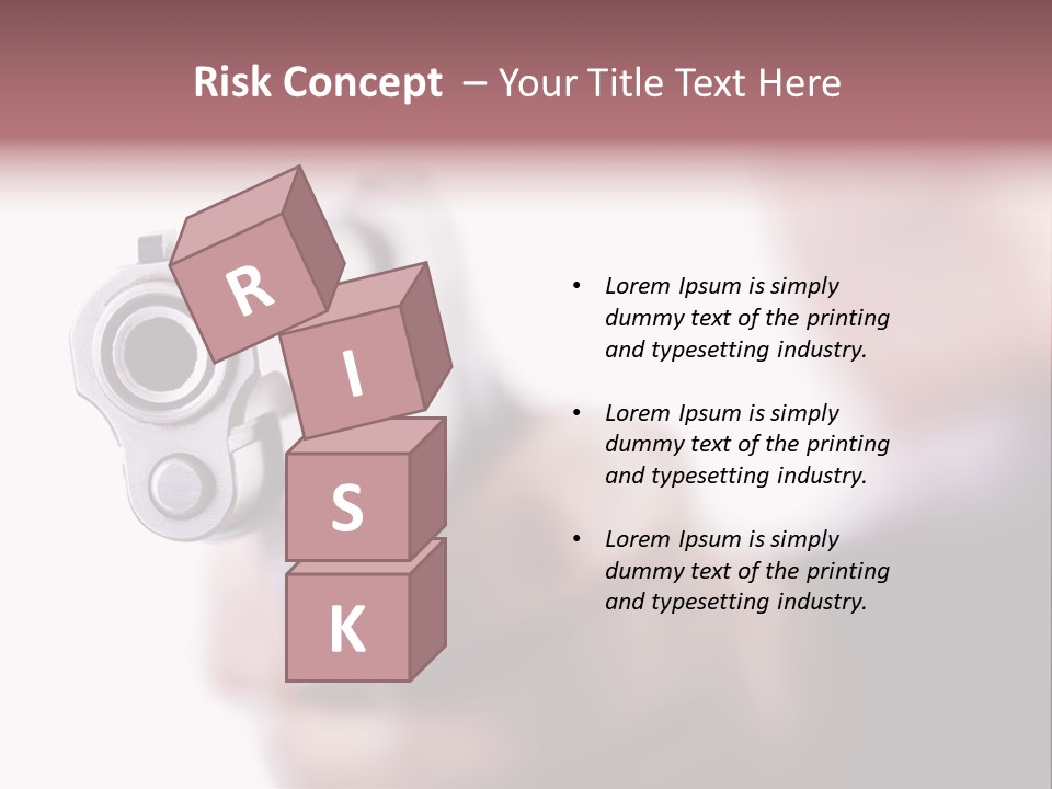 Alertness Gun Pistol PowerPoint Template