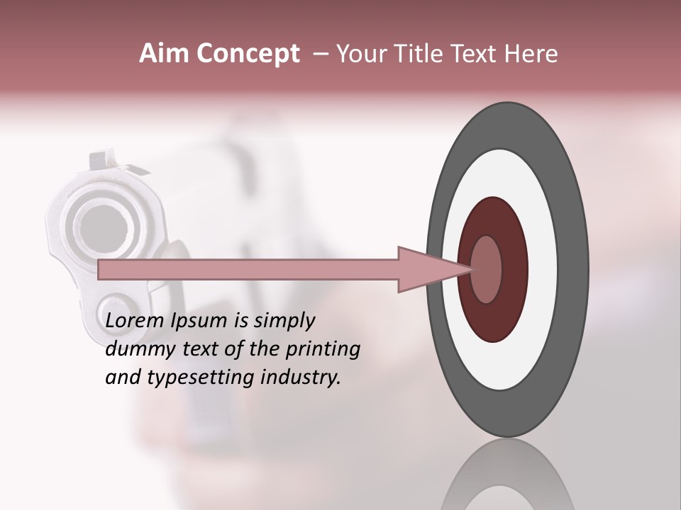 Alertness Gun Pistol PowerPoint Template