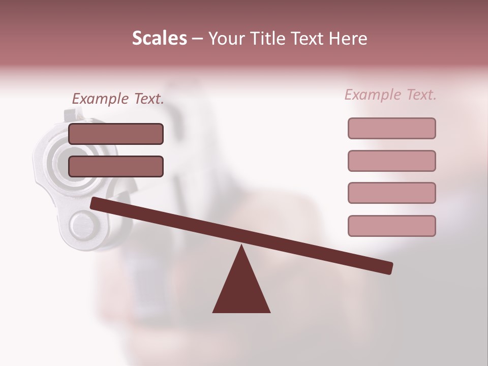 Alertness Gun Pistol PowerPoint Template