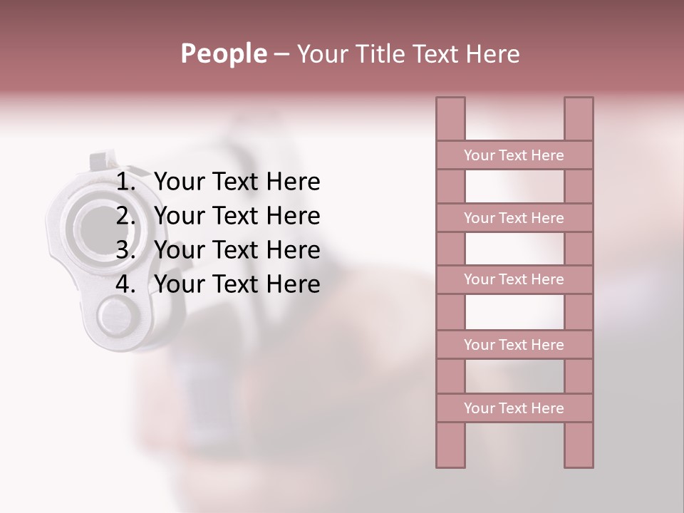 Alertness Gun Pistol PowerPoint Template