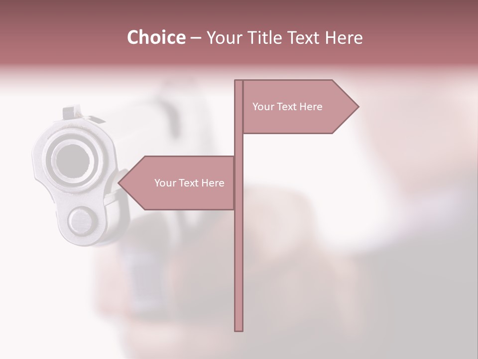 Alertness Gun Pistol PowerPoint Template