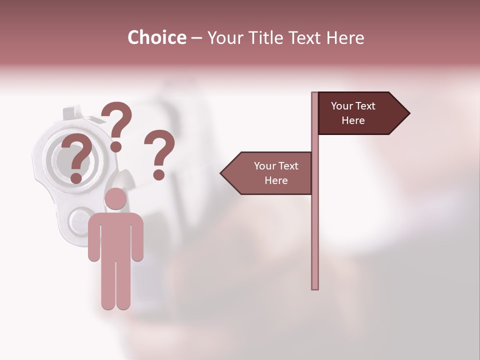 Alertness Gun Pistol PowerPoint Template