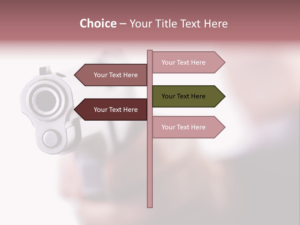 Alertness Gun Pistol PowerPoint Template