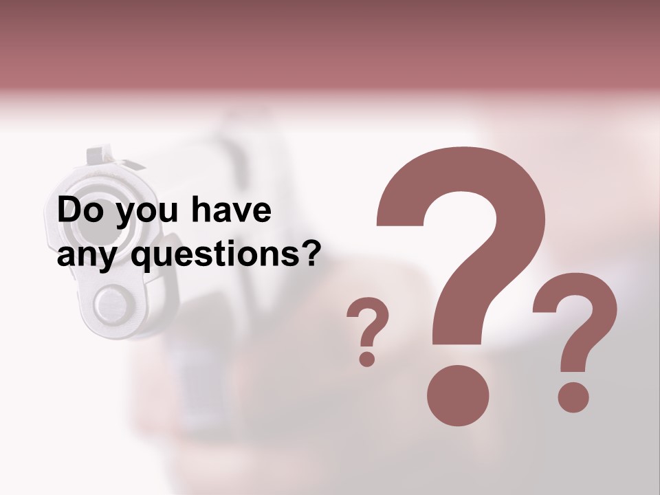 Alertness Gun Pistol PowerPoint Template