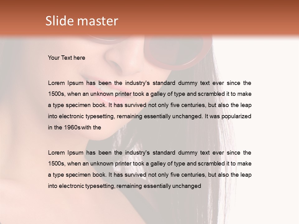 Text Beautiful Protection PowerPoint Template