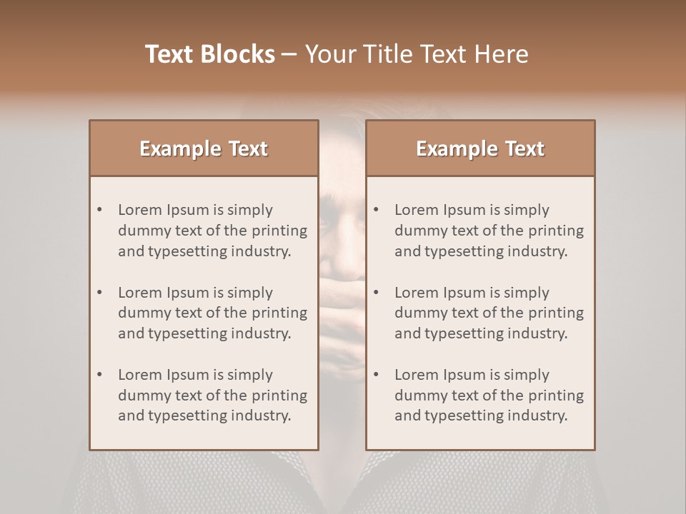 Sadness Hand Dumb PowerPoint Template