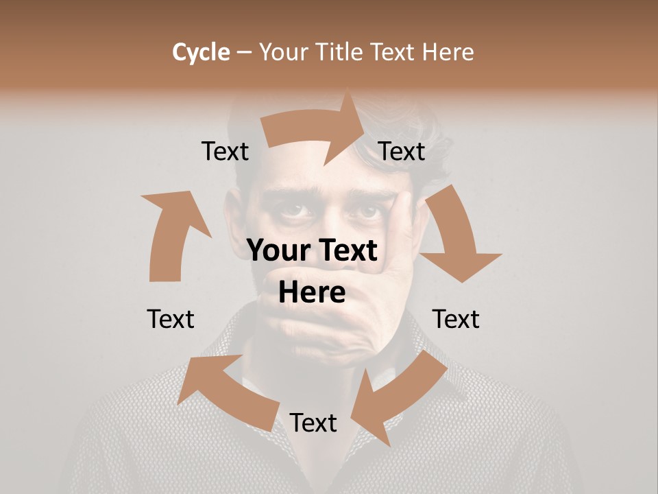 Sadness Hand Dumb PowerPoint Template