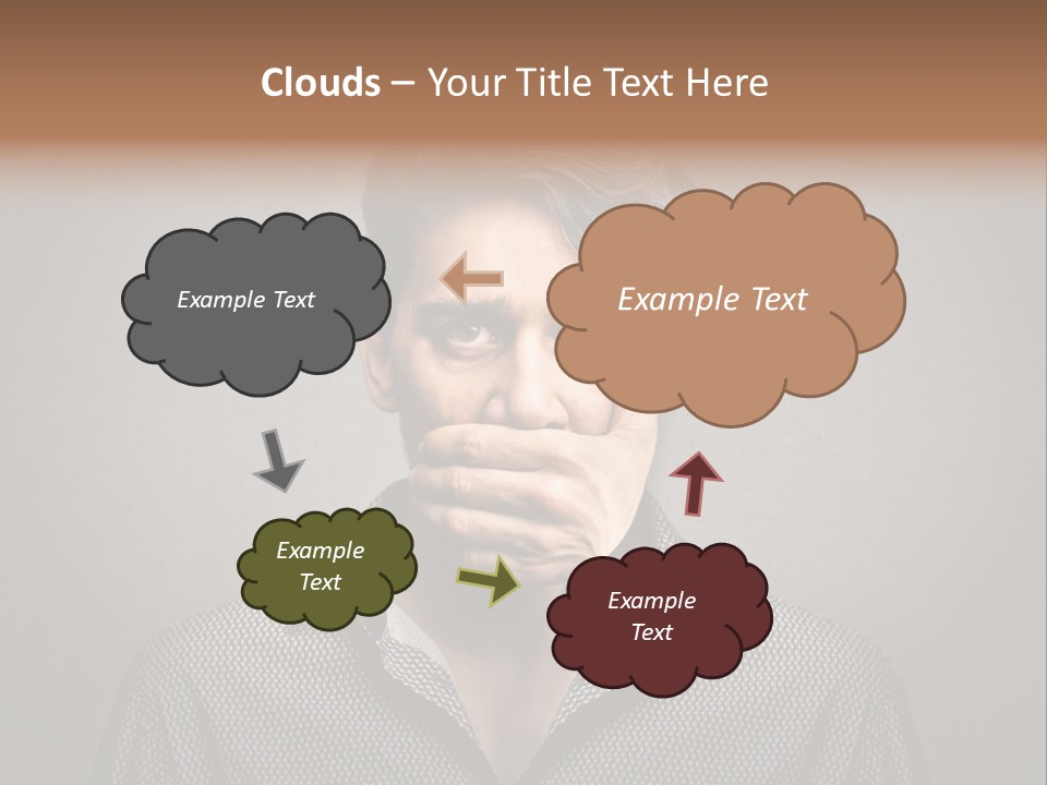 Sadness Hand Dumb PowerPoint Template