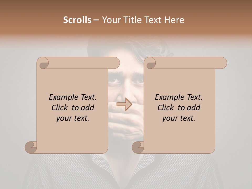 Sadness Hand Dumb PowerPoint Template