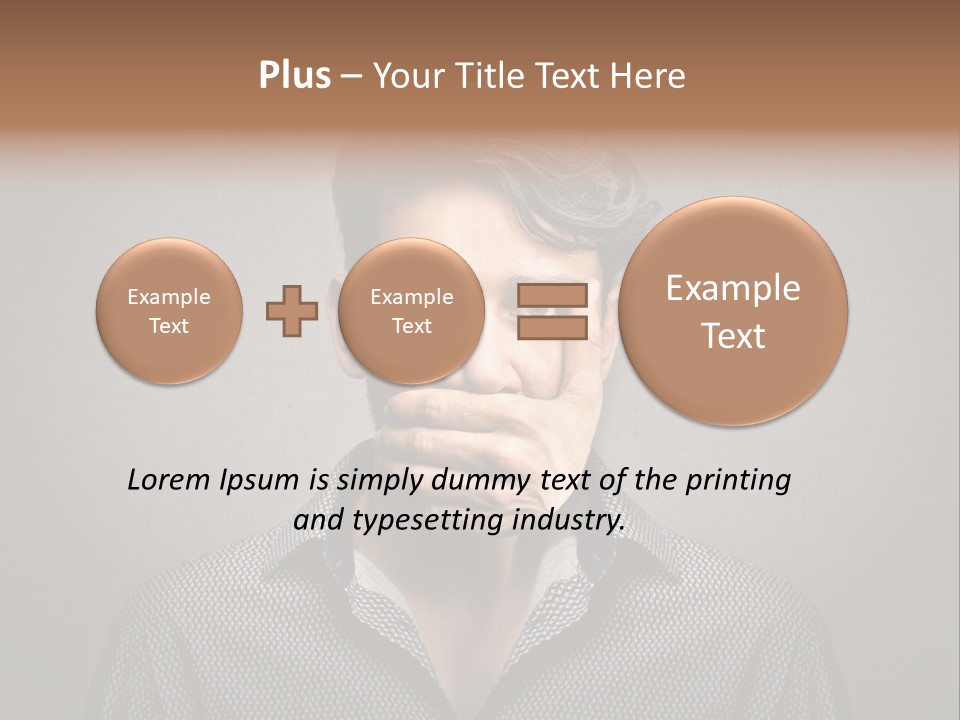 Sadness Hand Dumb PowerPoint Template