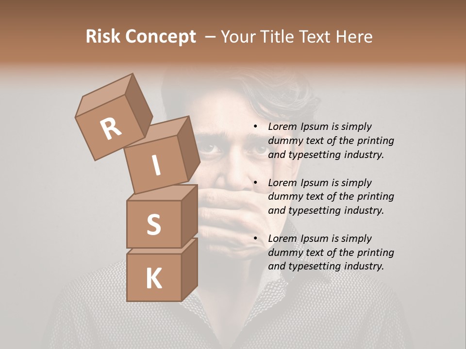 Sadness Hand Dumb PowerPoint Template