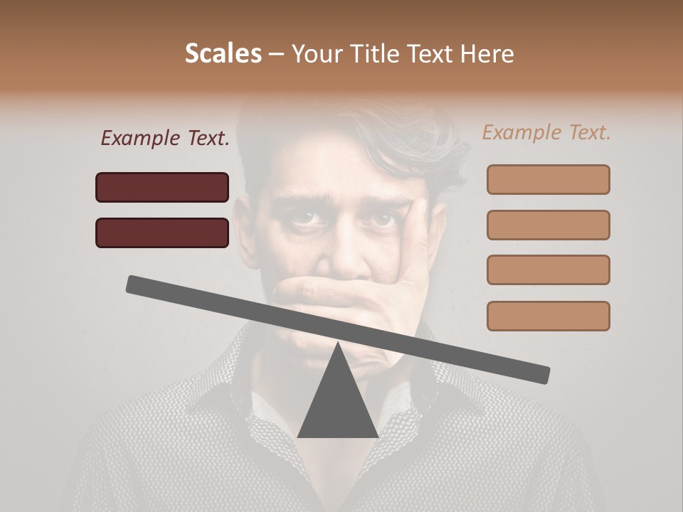 Sadness Hand Dumb PowerPoint Template
