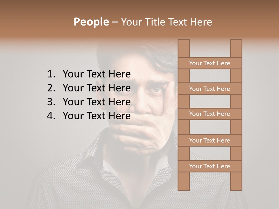 Sadness Hand Dumb PowerPoint Template