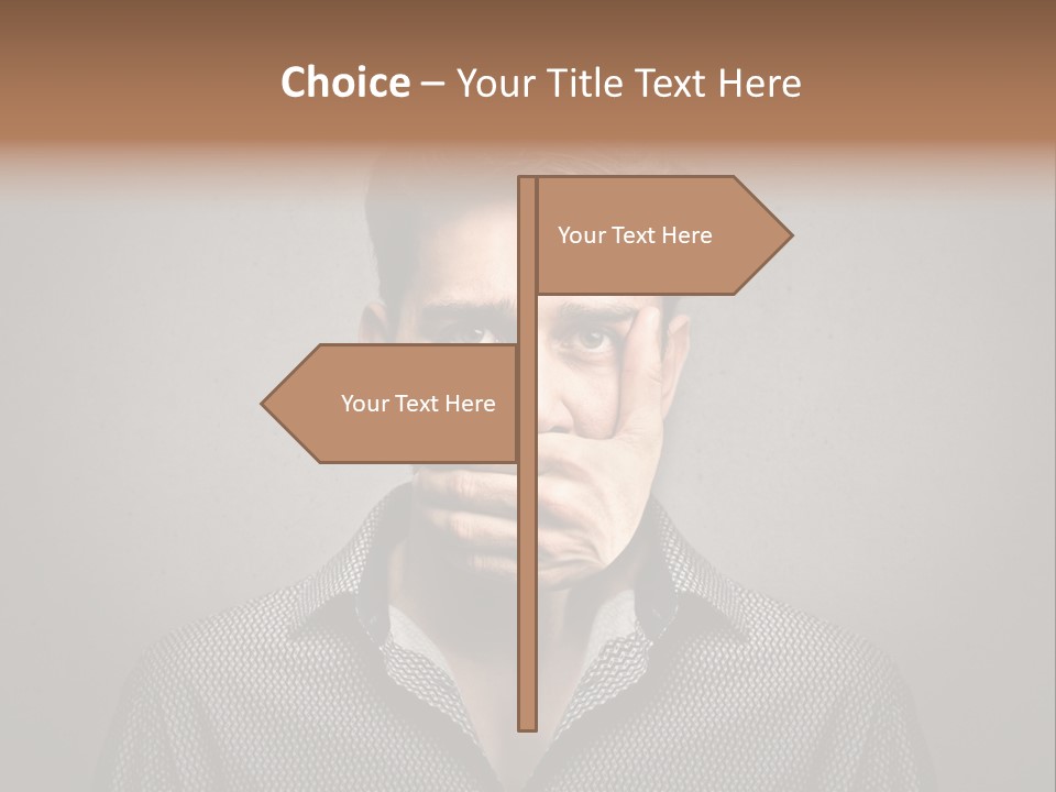 Sadness Hand Dumb PowerPoint Template