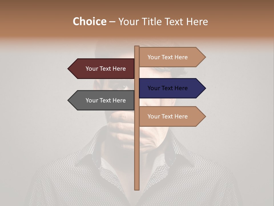 Sadness Hand Dumb PowerPoint Template