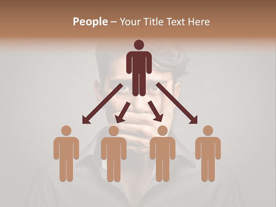 Sadness Hand Dumb PowerPoint Template