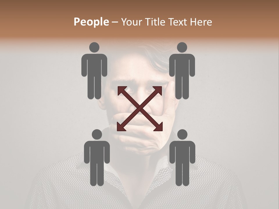 Sadness Hand Dumb PowerPoint Template