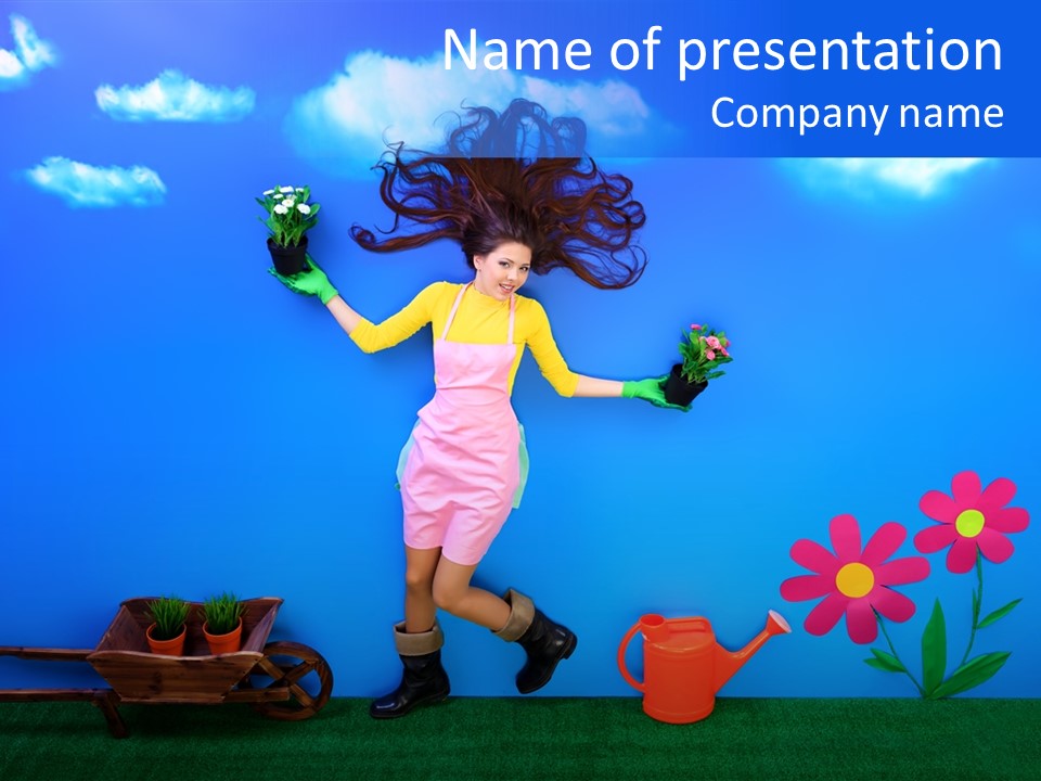 Person Woman Lovely PowerPoint Template