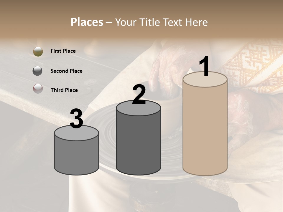 Yellow Finger Rotate PowerPoint Template