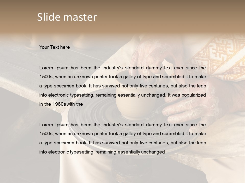 Yellow Finger Rotate PowerPoint Template