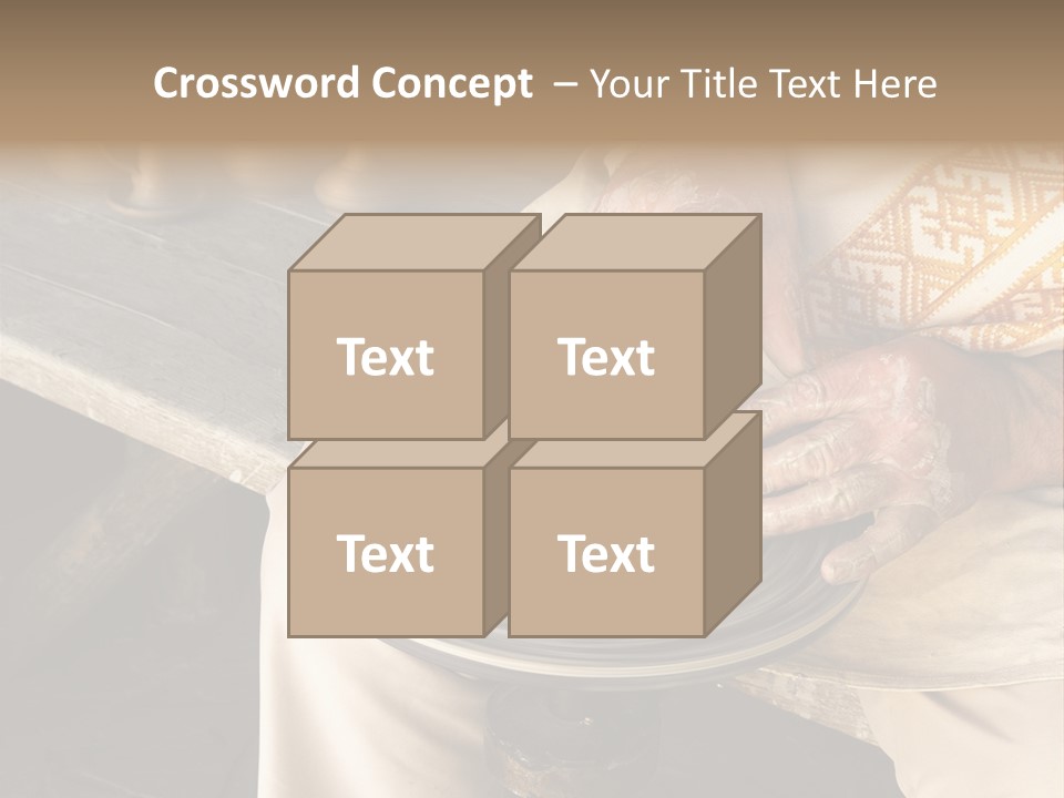 Yellow Finger Rotate PowerPoint Template