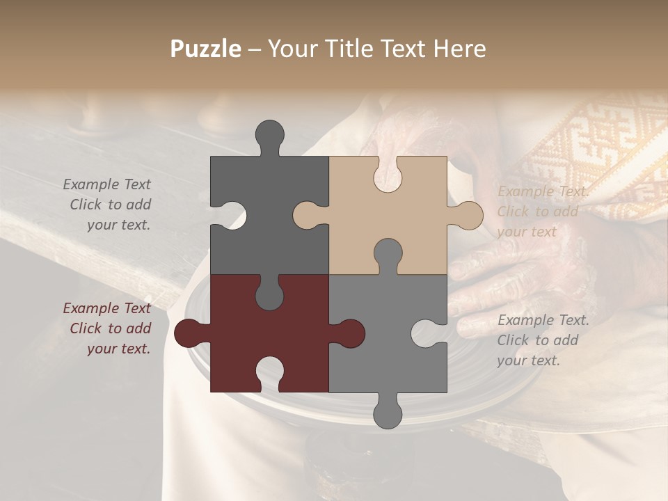 Yellow Finger Rotate PowerPoint Template