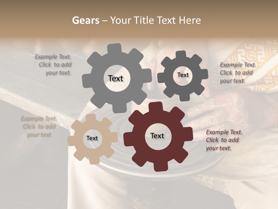 Yellow Finger Rotate PowerPoint Template