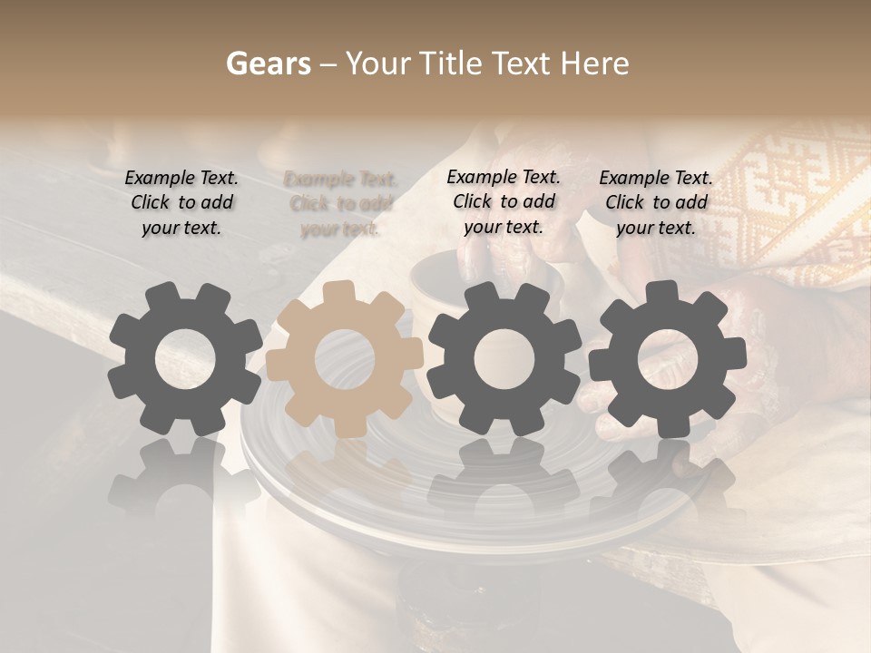 Yellow Finger Rotate PowerPoint Template