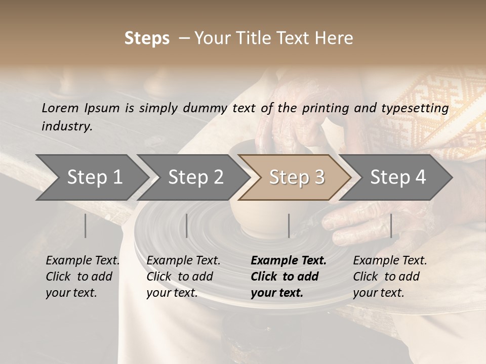 Yellow Finger Rotate PowerPoint Template