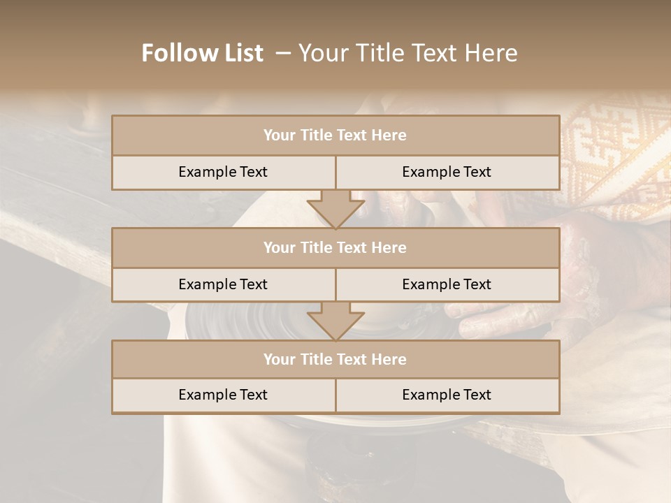 Yellow Finger Rotate PowerPoint Template