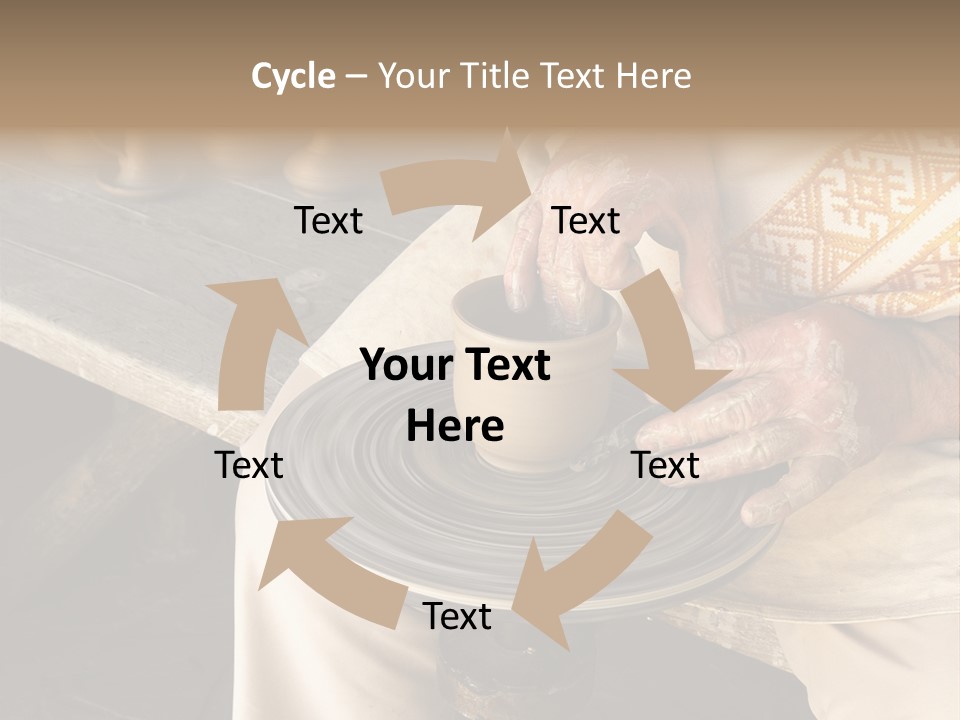 Yellow Finger Rotate PowerPoint Template