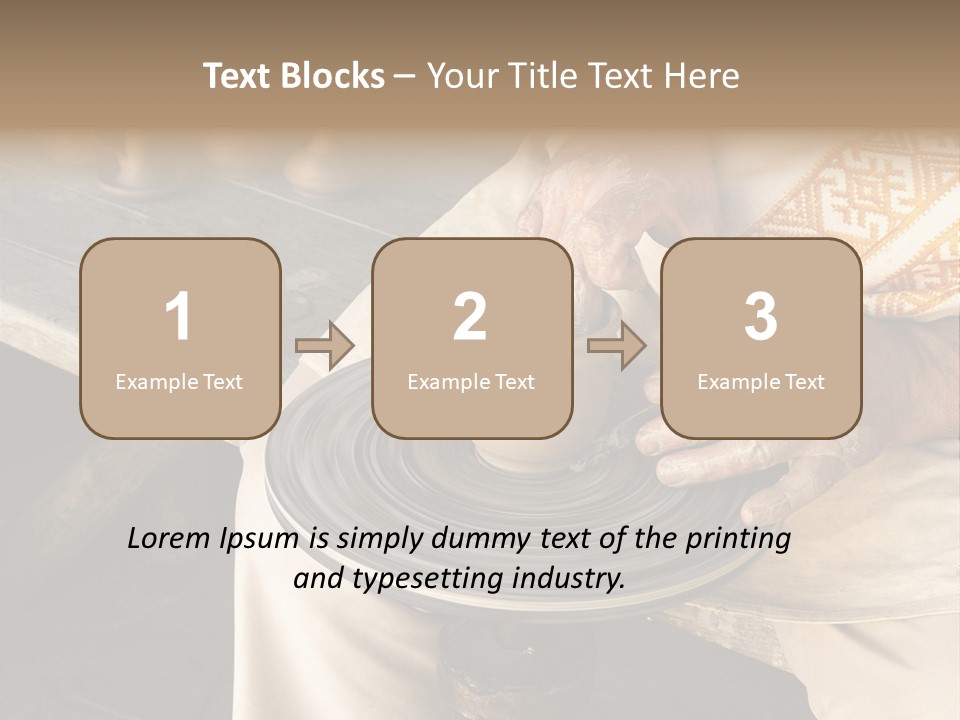 Yellow Finger Rotate PowerPoint Template