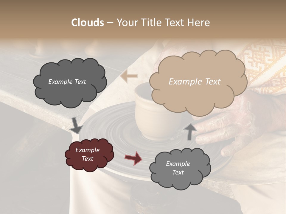 Yellow Finger Rotate PowerPoint Template