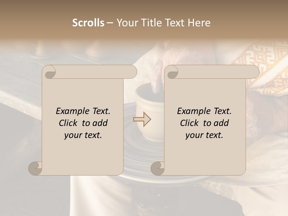 Yellow Finger Rotate PowerPoint Template