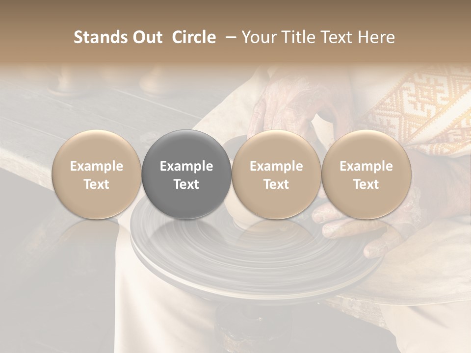 Yellow Finger Rotate PowerPoint Template