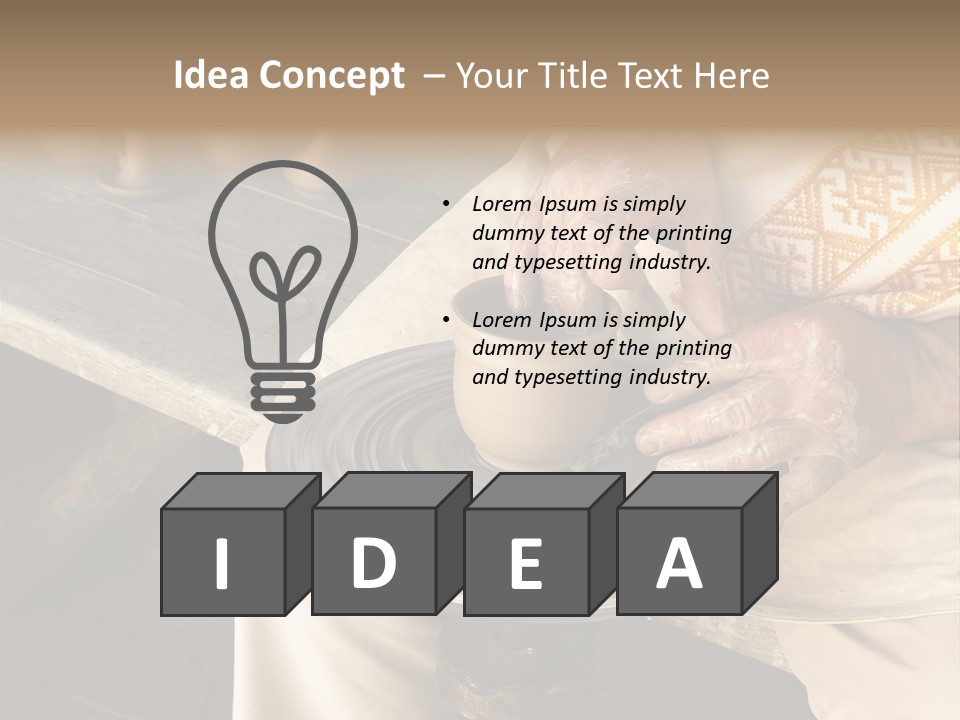 Yellow Finger Rotate PowerPoint Template