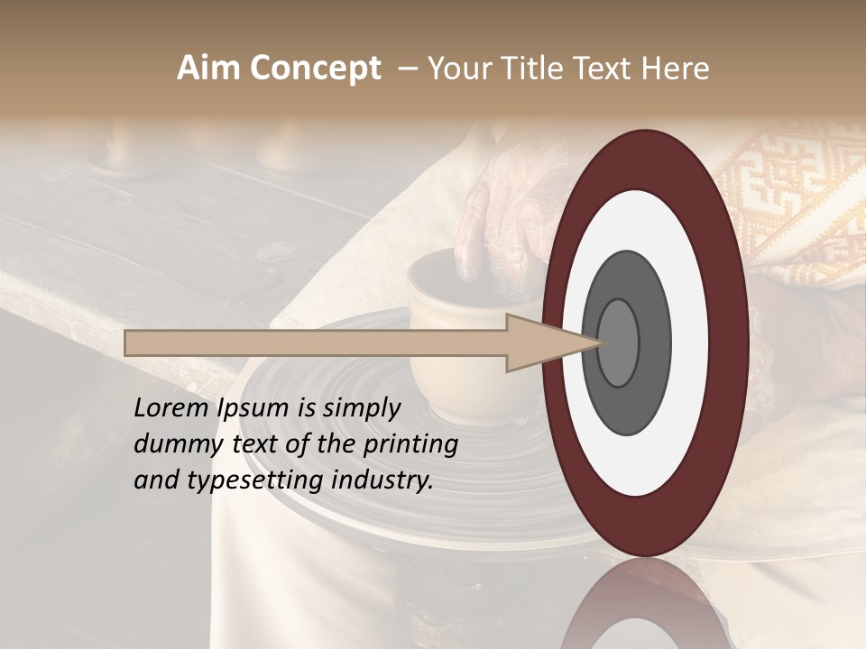 Yellow Finger Rotate PowerPoint Template