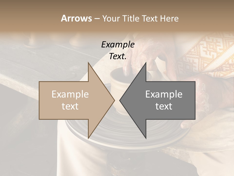 Yellow Finger Rotate PowerPoint Template