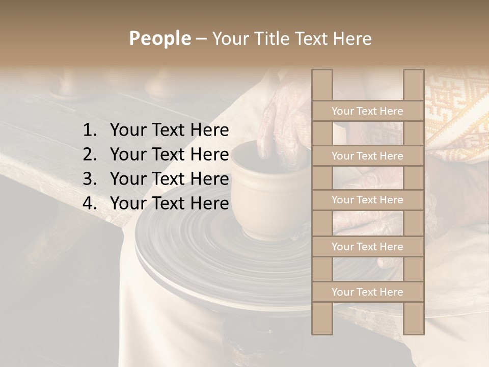 Yellow Finger Rotate PowerPoint Template
