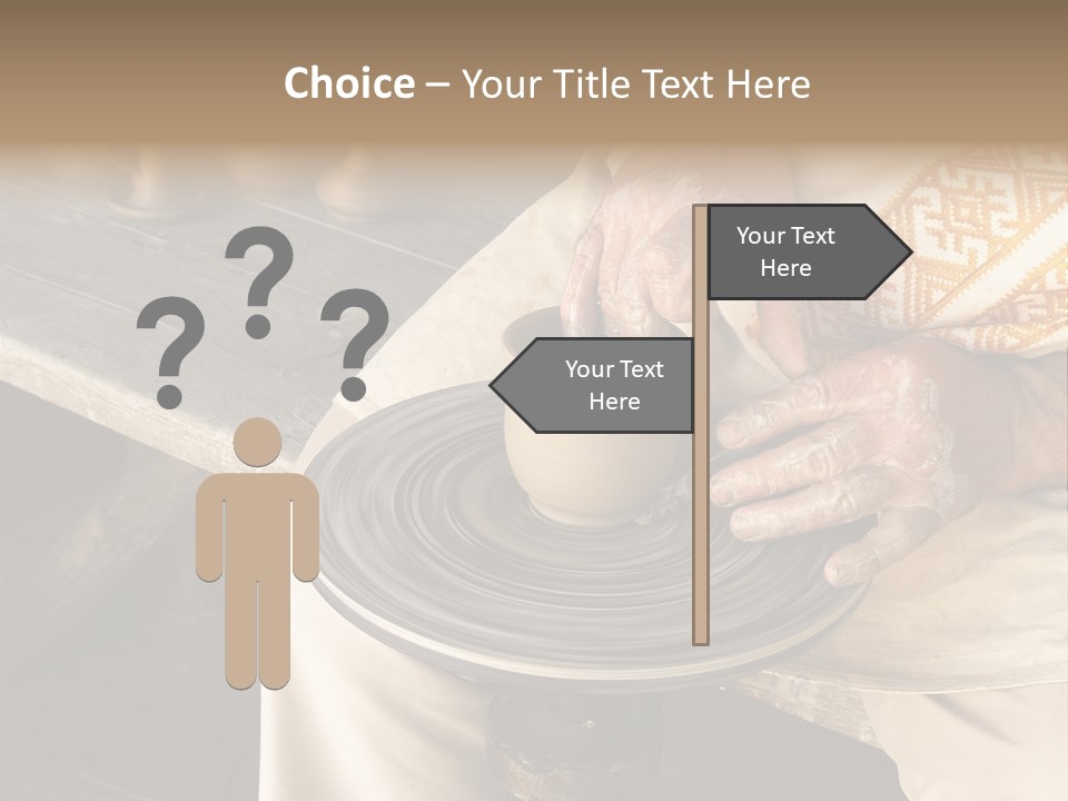 Yellow Finger Rotate PowerPoint Template
