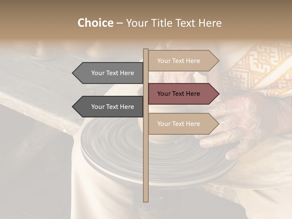Yellow Finger Rotate PowerPoint Template
