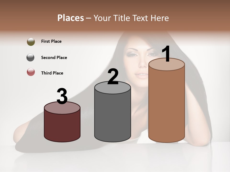 Glamour Sit Hairstyle PowerPoint Template