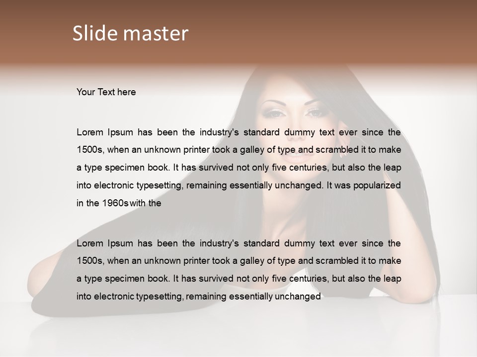 Glamour Sit Hairstyle PowerPoint Template