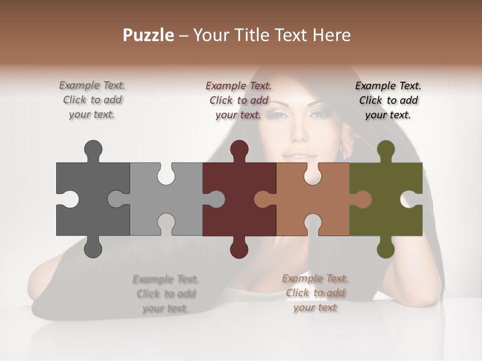 Glamour Sit Hairstyle PowerPoint Template