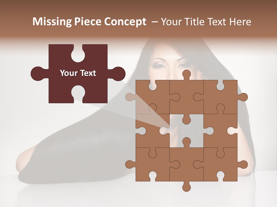 Glamour Sit Hairstyle PowerPoint Template