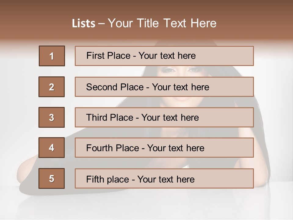Glamour Sit Hairstyle PowerPoint Template