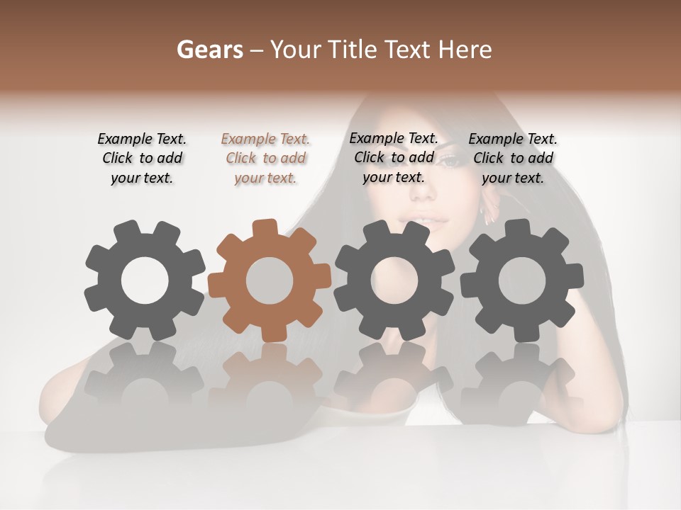 Glamour Sit Hairstyle PowerPoint Template