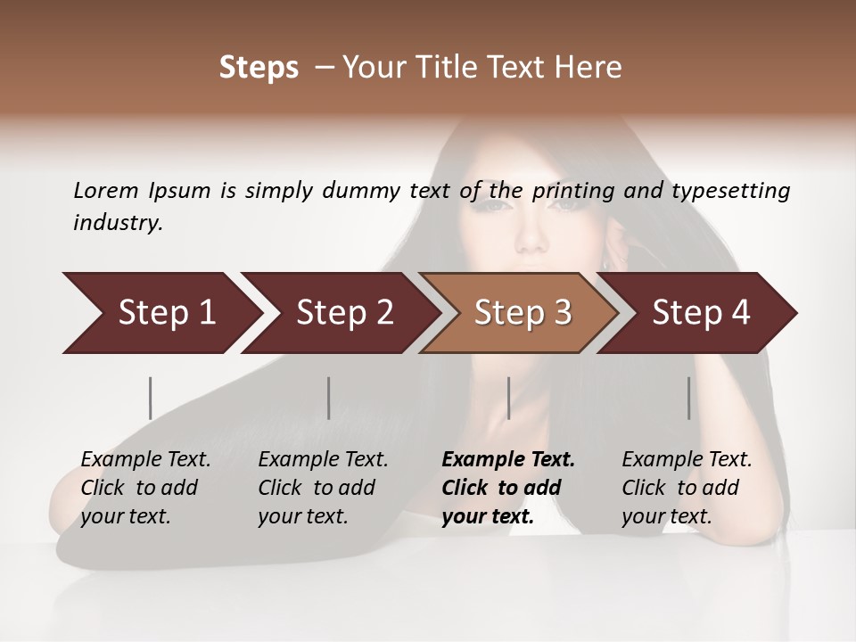 Glamour Sit Hairstyle PowerPoint Template